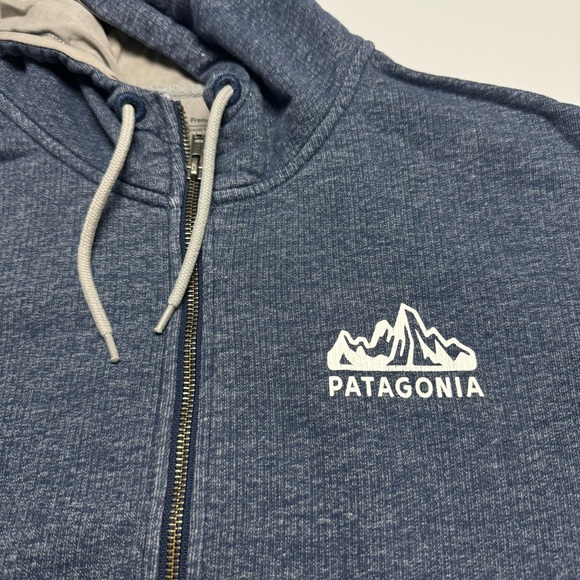 Patagonia Fitz Roy Scope French Terry Full-zip Hoody In Blue Size: S (Flaws) - Picture 3 of 14